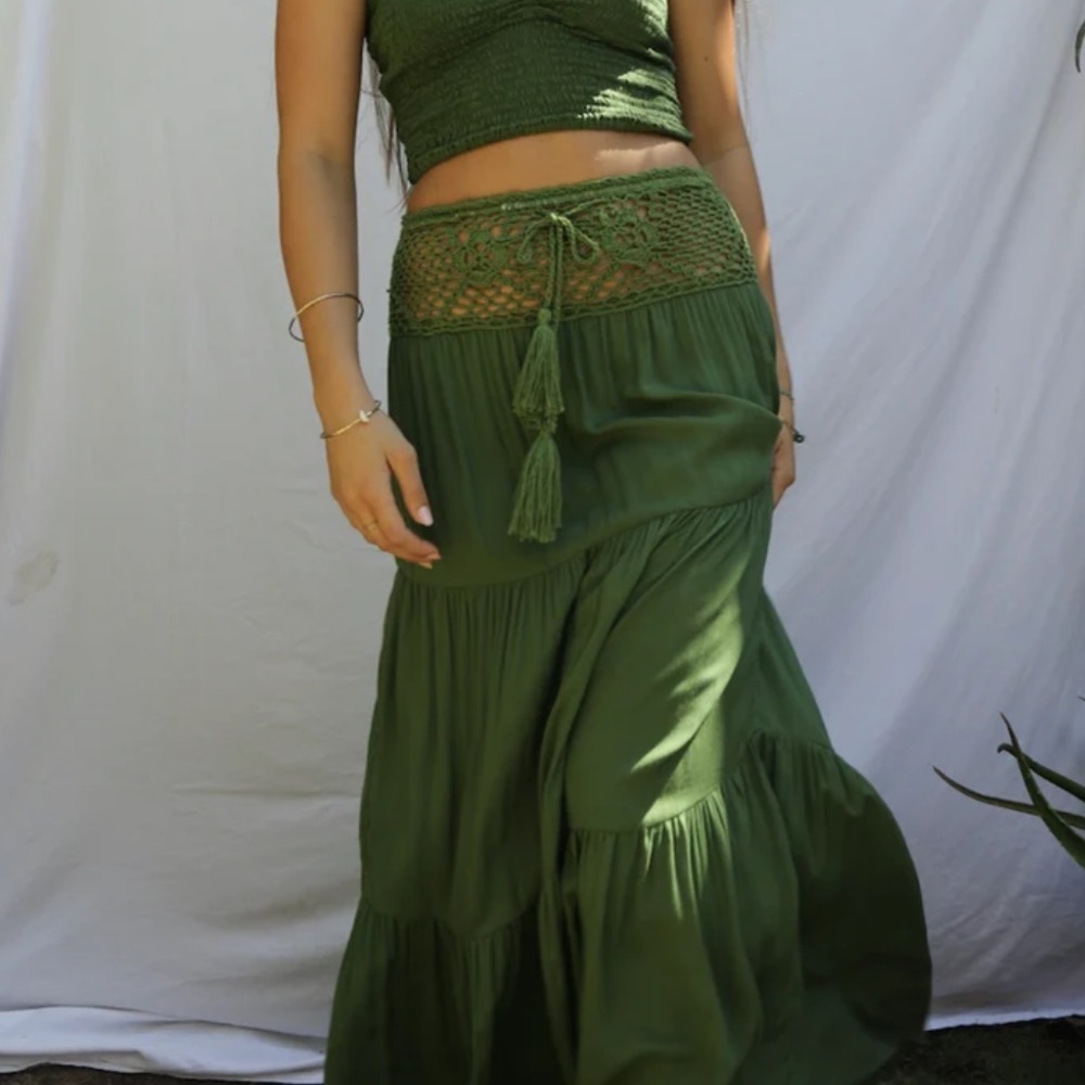 Benoa swim crochet maxi skirt